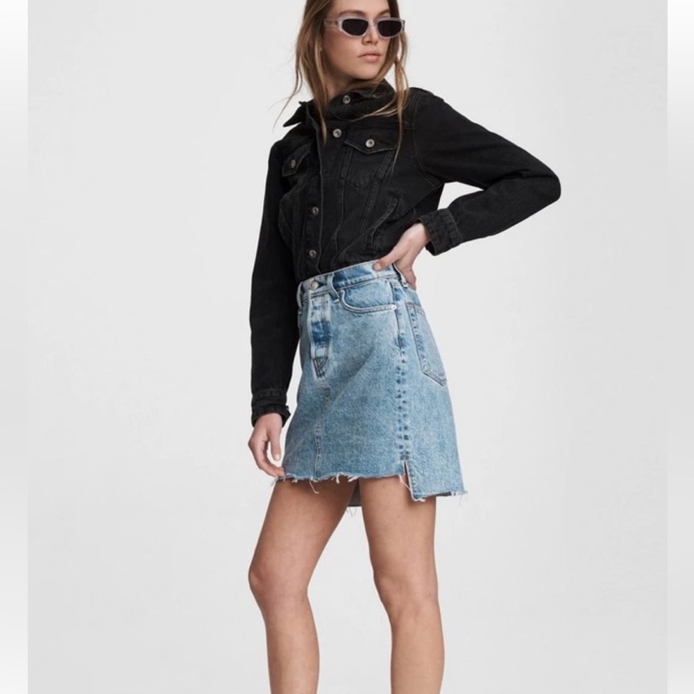 NWT Rag & Bone High Rise Mini Skirt In Calypso - Picture 4 of 6